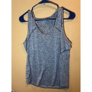 BCG Tank Top Womens XL Blue Gray Excellent Space Dye Athletic Sleeveless Shirt